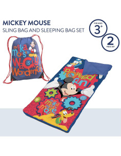 Bolsa de Cuerda Disney Mickey Mouse con Saco de Dormir 66x117cm 2