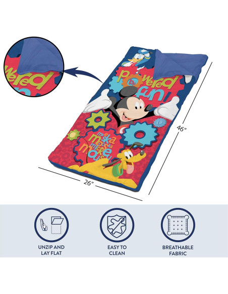 Bolsa de Cuerda Disney Mickey Mouse con Saco de Dormir 66x117cm