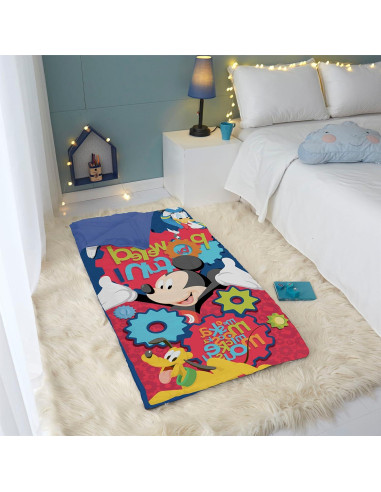 Bolsa de Cuerda Disney Mickey Mouse con Saco de Dormir 66x117cm