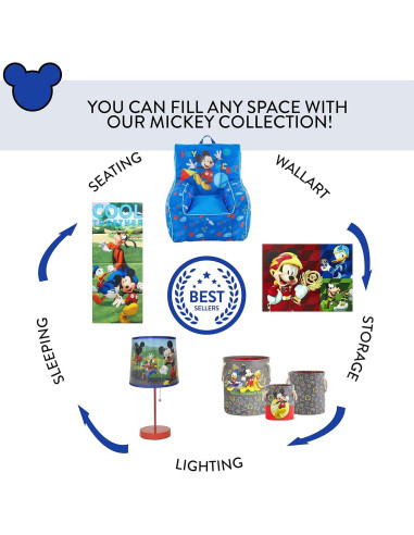 Bolsa de Cuerda Disney Mickey Mouse con Saco de Dormir 66x117cm