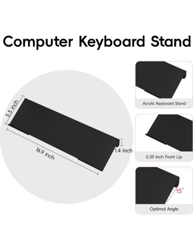 Soporte para Teclado y Reposamuñecas MOSISO Negro Ergonómico
