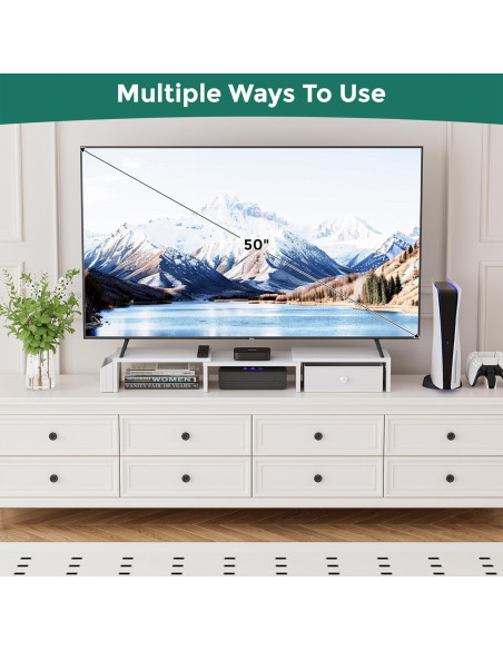 Soporte Doble Monitor VERSASKY Ajustable Ergonómico Blanco