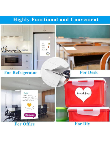 Pegatina de Pizarra Blanca Adhesiva Qiytecno 40.6x61 cm