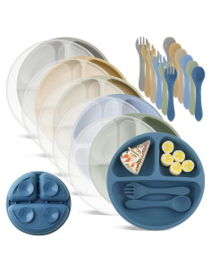 Set de Platos de Silicona Meanplan para Niños 6 Piezas