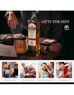 Vasos de Whisky de Madera Carbonizada DONJOP 295ml 2 Pack 2