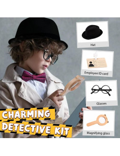 Kit de Espía para Niños Yunhe Xinqiao con Sombrero y Lupa 2