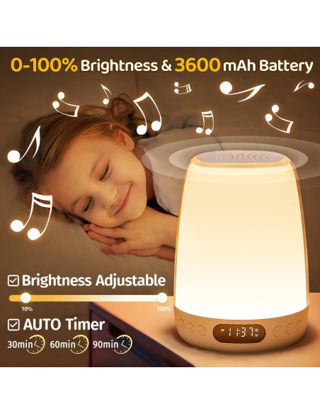 Máquina de Sonido Luz Nocturna One Fire para Bebés 14 Sonidos