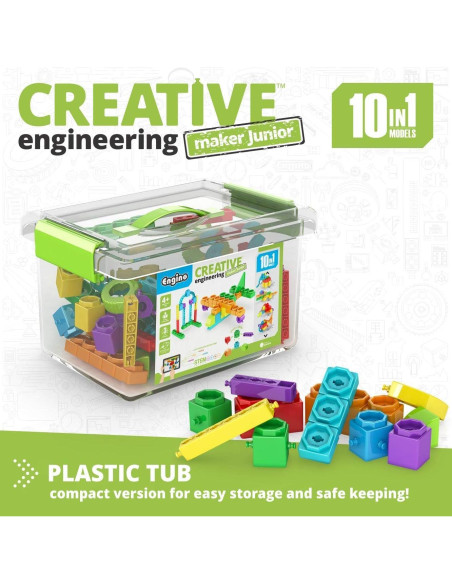 Engino Maker Junior - Kit de Construcción 10 Modelos para Niños 4+