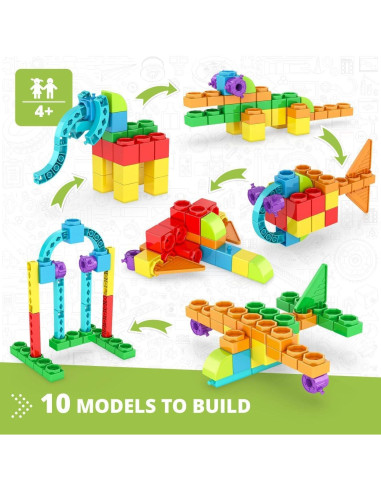 Engino Maker Junior - Kit de Construcción 10 Modelos para Niños 4+