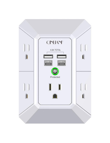 Cargador de pared USB QINLIANF 5 salidas 4.8A blanco