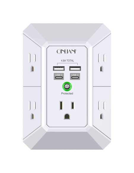 Cargador de pared USB QINLIANF 5 salidas 4.8A blanco