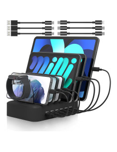 Estación de Carga Rápida MSTJRY 90W 6 Puertos USB-C Negro