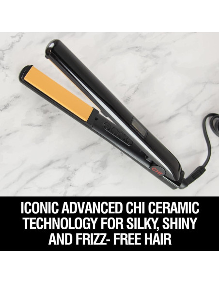 Plancha de Cerámica Digital CHI Original 1" Negro Piano