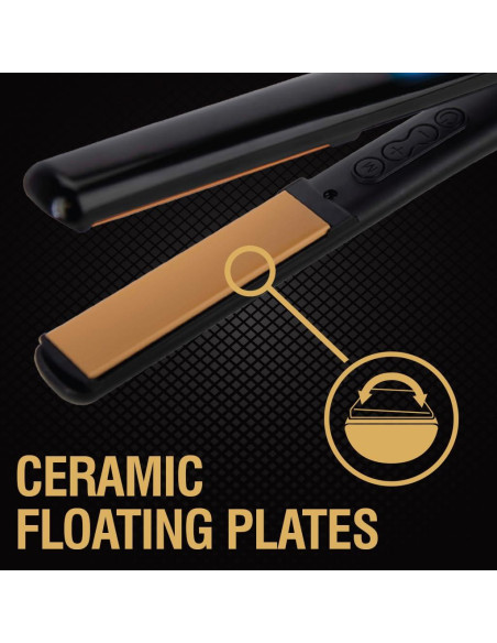 Plancha de Cerámica Digital CHI Original 1" Negro Piano