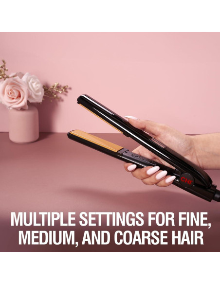 Plancha de Cerámica Digital CHI Original 1" Negro Piano