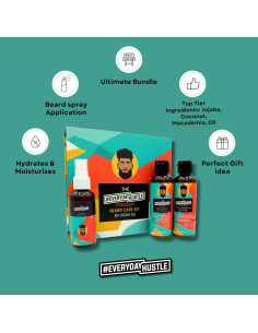 Kit de Cuidado de Barba EverydayHustle 3 en 1 - Champú, Acondicionador y Aceite 2
