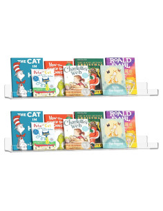 Estantes Flotantes Acrílico Transparente Famyards 61 cm - Paquete de 2