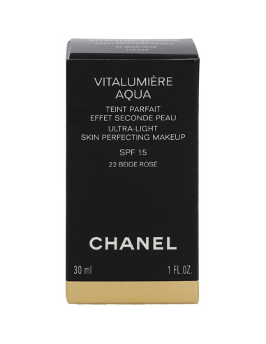 Chanel Vitalumiere Aqua Maquillaje Perfeccionador SPF 15 30ml 22 Beige Rosa