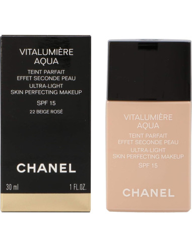 Chanel Vitalumiere Aqua Maquillaje Perfeccionador SPF 15 30ml 22 Beige Rosa