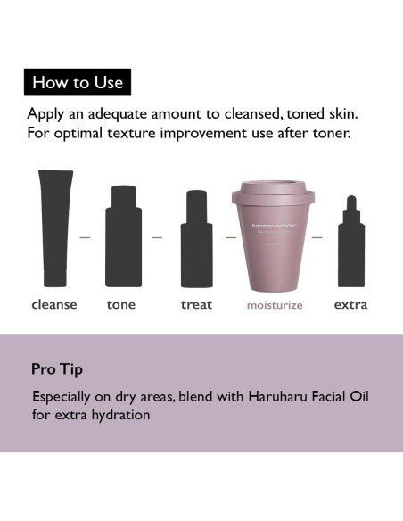 Crema Hidratante Facial Haruharu Wonder 90ml - Ácido Hialurónico