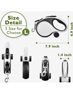 Correa de Perro Retráctil LMVVC 4.88m con Dispensador 2