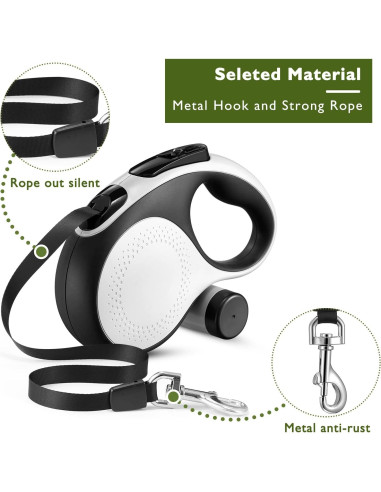 Correa de Perro Retráctil LMVVC 4.88m con Dispensador