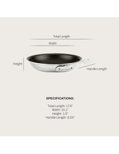Sartén Antiadherente All-Clad D3 de Acero Inoxidable 23 cm 2