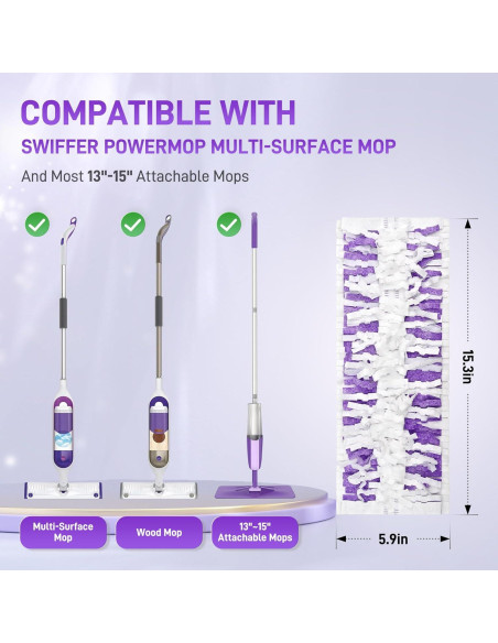 16 Almohadillas Desechables para Mopas Swiffer PowerMop