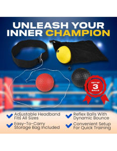 Juego de Pelotas de Reflexión de Boxeo Forest & Twelfth - 3 Pelotas 2