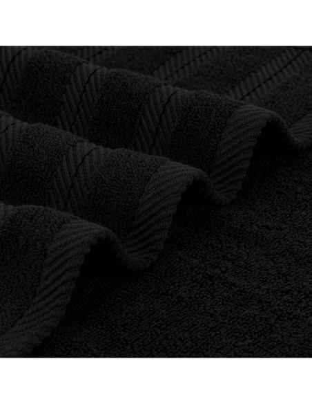 Juego de Toallas de Baño Utopia 4 Piezas 100% Algodón Negro