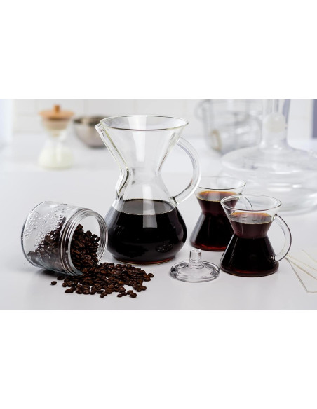 Cafetera Chemex de Vidrio 8 Tazas CM-8GH - Manual