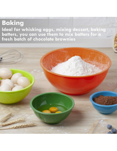 Set de 6 Cuencos de Mezcla YIHONG de Plástico Apilables
