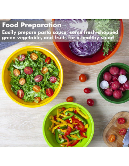 Set de 6 Cuencos de Mezcla YIHONG de Plástico Apilables