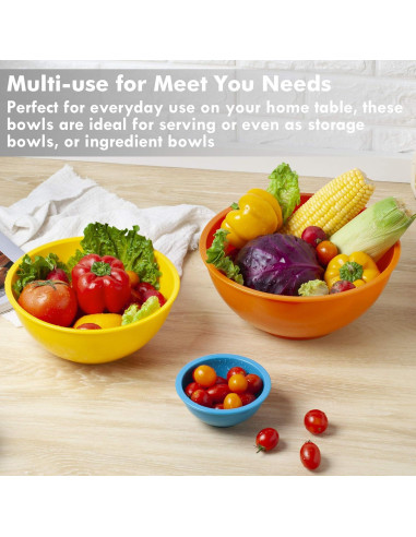 Set de 6 Cuencos de Mezcla YIHONG de Plástico Apilables