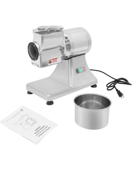 Máquina de Rallar Queso Eléctrica FIPINIXK 550W Acero Inoxidable Máquina de Rallar Queso Eléctrica FIPINIXK 550W Acero Inoxidable