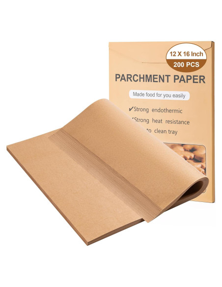 200 Hojas Papel Pergamino Anti-adherente BOOMIBOO 30.5x40.6cm