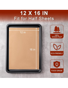 200 Hojas Papel Pergamino Anti-adherente BOOMIBOO 30.5x40.6cm 2