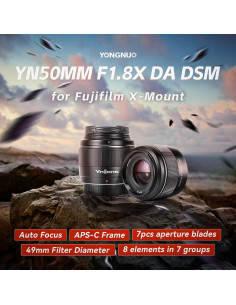 Lente YONGNUO YN50MM F1.8 para Fujifilm APS-C Enfoque Automático 2