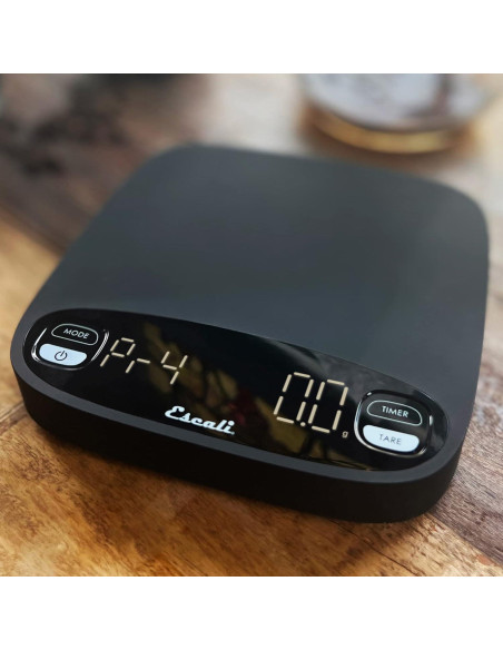 Balanza de Café Escali Versi 3000g Recargable LED Negra