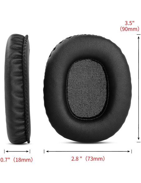 Almohadillas para Auriculares Marshall Monitor - Reemplazo Negro Almohadillas para Auriculares Marshall Monitor - Reemplazo Negro
