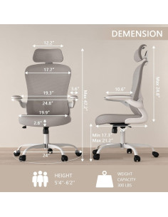 Silla de Oficina Ergonómica Silybon MA-938 con Reposacabezas 2