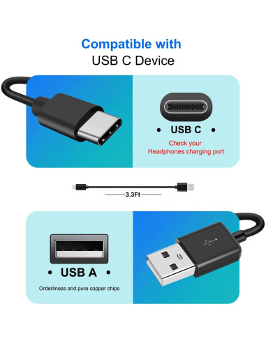Cable de carga USB C para altavoces y auriculares Marshall