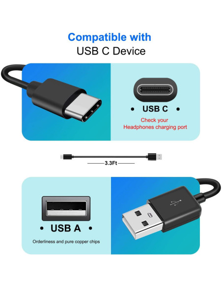 Cable de carga USB C para altavoces y auriculares Marshall