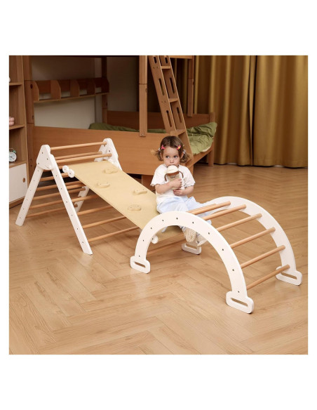 Conjunto de Escalada Montessori Mangohood 7 en 1 Madera Plegable