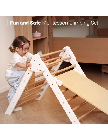 Conjunto de Escalada Montessori Mangohood 7 en 1 Madera Plegable