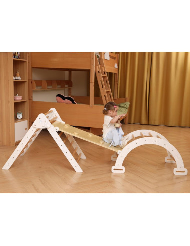 Conjunto de Escalada Montessori Mangohood 7 en 1 Madera Plegable