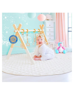 Gimnasio de Juego Poppyseed Play Madera Natural 62x14cm