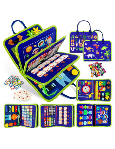 Tablero Ocupado Montessori NOWRICH Dinosaurio 28x21.8cm 10 en 1