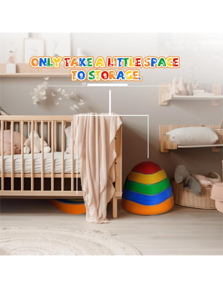 Piedras de Equilibrio Antideslizantes HappyField 5Pcs Arcoíris