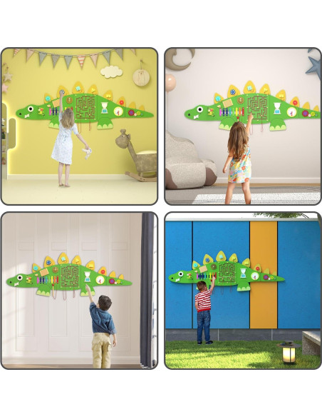 Tablero Ocupado Montessori Estegosaurio CXQ 152x46 cm